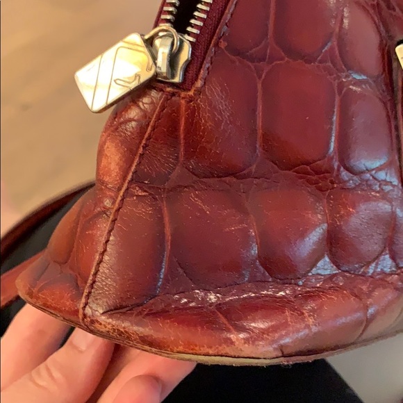 Red embossed Furla bag - Picture 5 of 7